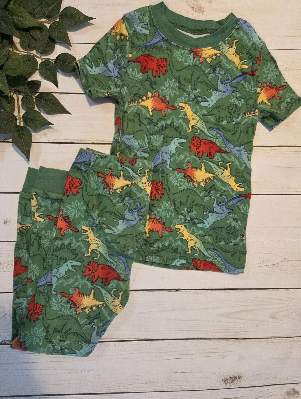 Boy's Dinosaur Pajamas, Size 5T, 3 Pairs